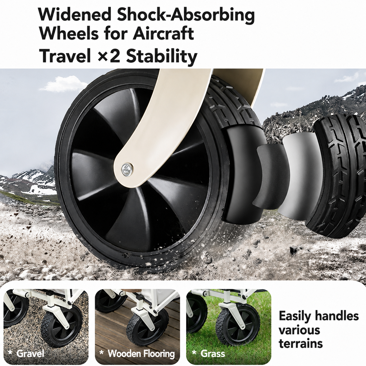 TANSTRIDER Foldable Outdoor Camping Wagon Cart