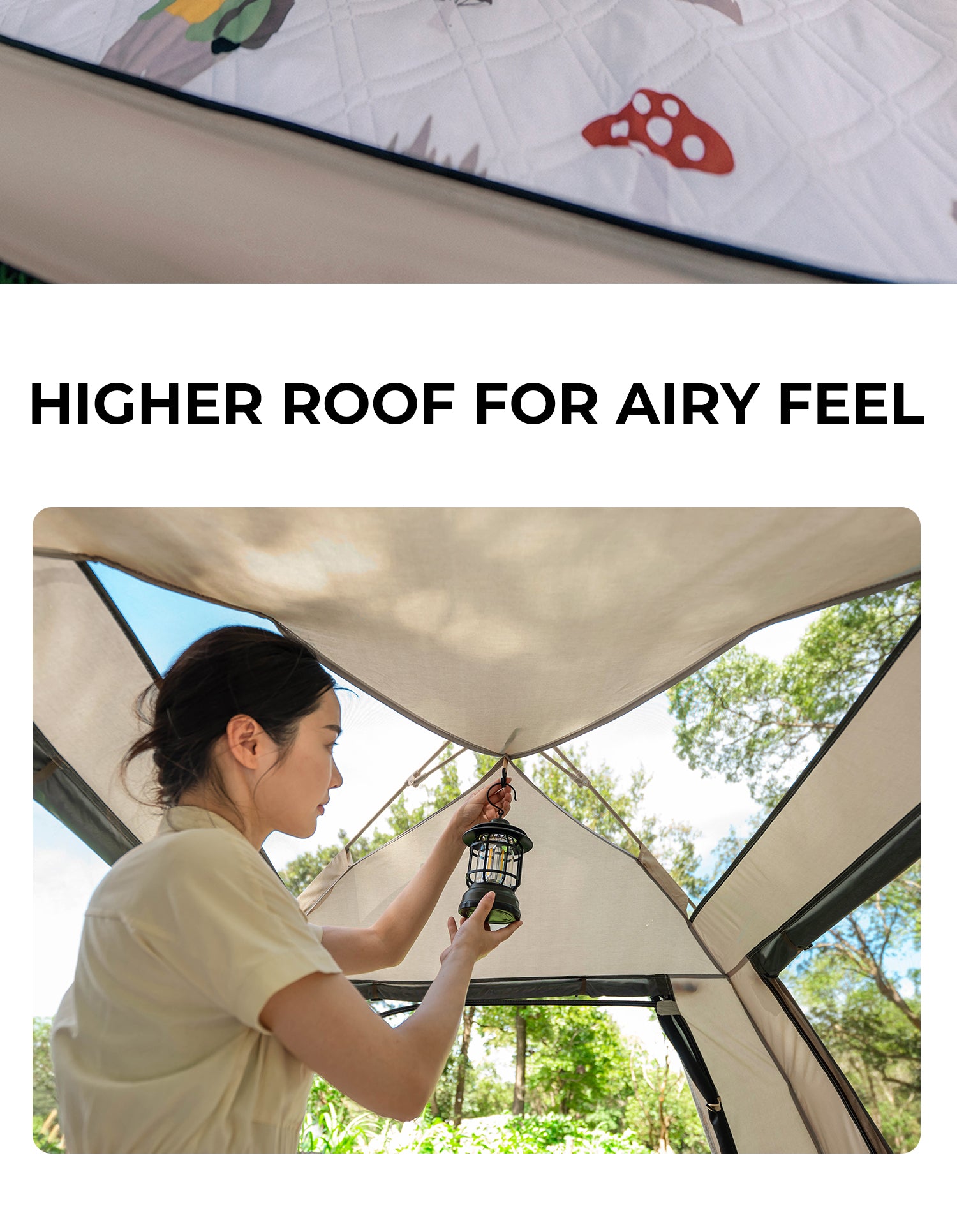Bathe Automatic 4-Season Camping Tent (Cream Cream/Silver Coated)