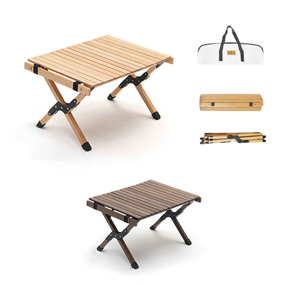 TANSTRIDER Outdoor Picnic Table — Portable, Foldable Beechwood Roll