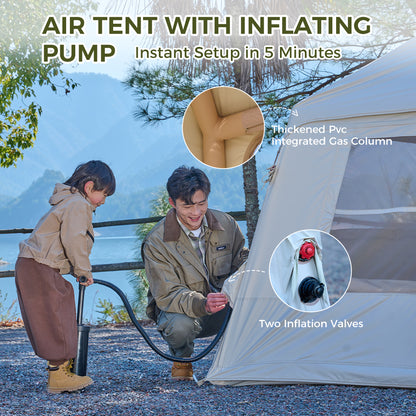 Self-inflating Tent