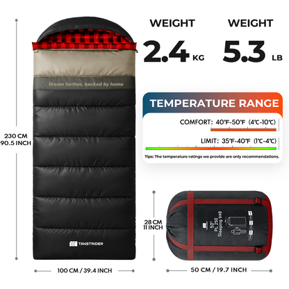 Hooded single-person flannel Plain sleeping bag