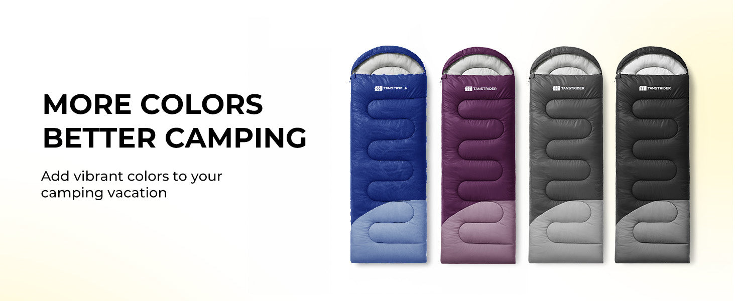 Puff Hooded Camping Sleeping Bag – Purple