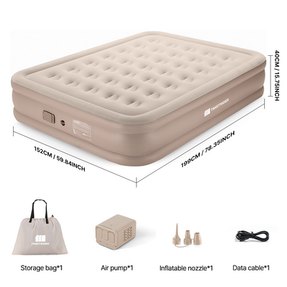 Cirro 16" Elevated Automatic Air Mattress - 3-Layer Double-High Blow Up Bed