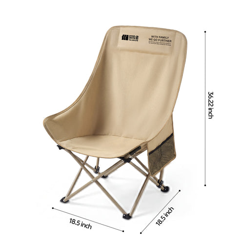 Crescent High-Back Folding Camping Chair