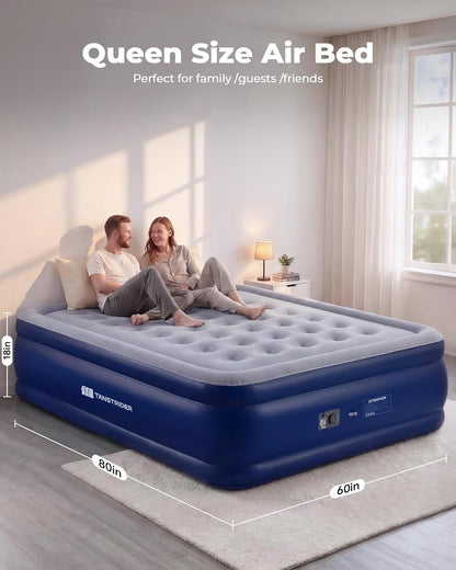 TANSTRIDER Queen Air Mattress with Built in Pump