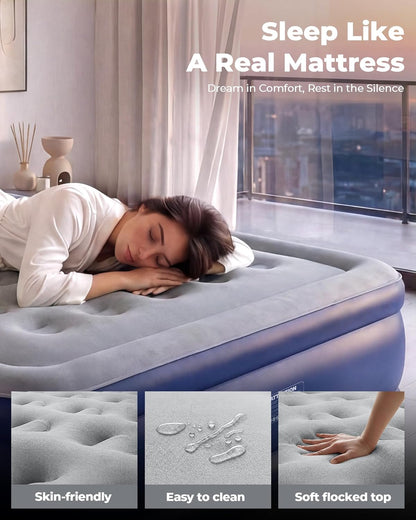 TANSTRIDER Queen Air Mattress with Built in Pump